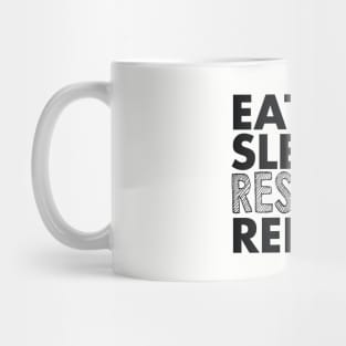 Eat, sleep, research, repeat Mug